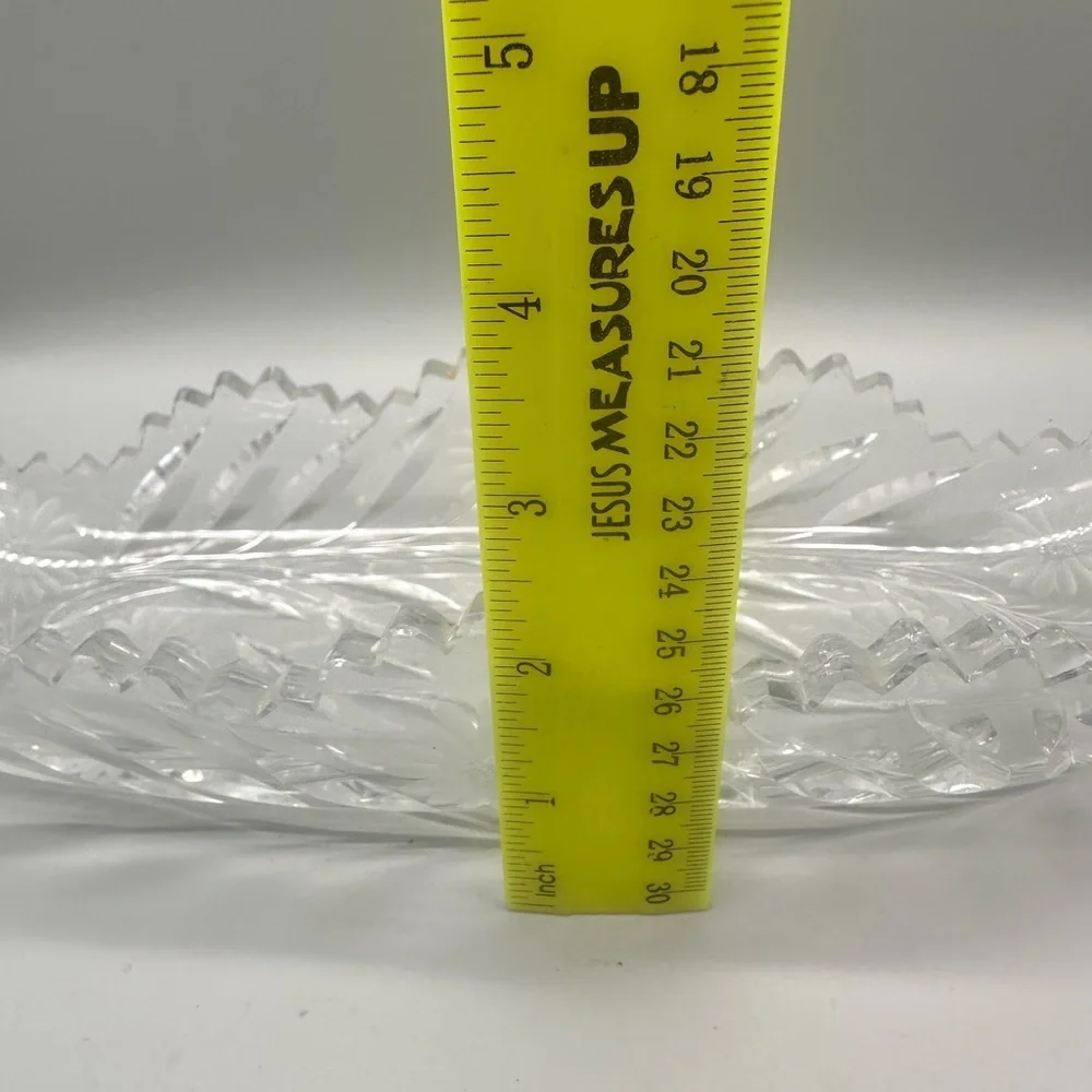 Intricate Clear Glass Serving Dish